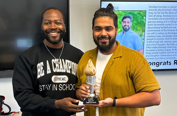 Randeep Basara receiving the Q3 2026 KWGS Spirit of Culture Award